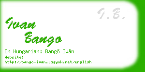 ivan bango business card