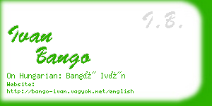ivan bango business card